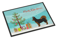 Load image into Gallery viewer, Black and Tan Pomchi Christmas Tree Doormat - 24x36 Decorative Floor Mat – Indoor/Outdoor Rug with Artistic Flair CK3859JMAT