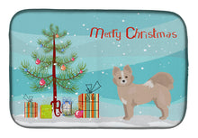 Load image into Gallery viewer, Tan Pomchi Christmas Tree Dish Drying Mat – Absorbent, Artistic Kitchen Essentials CK3860DDM
