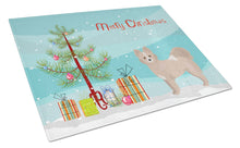 Load image into Gallery viewer, Tan Pomchi Christmas Tree Glass Cutting Boards – Durable, Decorative Kitchen Art Large CK3860LCB