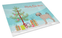 Load image into Gallery viewer, Fawn Puggle Christmas Tree Glass Cutting Boards – Durable, Decorative Kitchen Art Large CK3864LCB