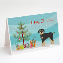 Load image into Gallery viewer, Schnoodle Christmas Tree Greeting Cards -  Blank Note Cards – 8-Pack of Artist-Designed Cards with Envelopes