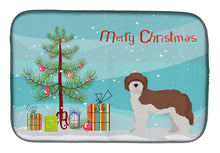 Load image into Gallery viewer, Sheepadoodle Christmas Tree Dish Drying Mat – Absorbent, Artistic Kitchen Essentials CK3867DDM