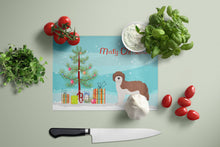 Load image into Gallery viewer, Sheepadoodle Christmas Tree Glass Cutting Boards – Durable, Decorative Kitchen Art Large CK3867LCB