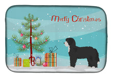 Load image into Gallery viewer, Black Sheepadoodle Christmas Tree Dish Drying Mat – Absorbent, Artistic Kitchen Essentials CK3868DDM