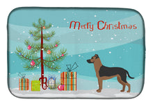 Load image into Gallery viewer, Shepherd Pit Mix #1 Christmas Tree Dish Drying Mat – Absorbent, Artistic Kitchen Essentials CK3869DDM