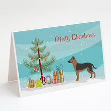 Load image into Gallery viewer, Shepherd Pit Mix #1 Christmas Tree Greeting Cards -  Blank Note Cards – 8-Pack of Artist-Designed Cards with Envelopes