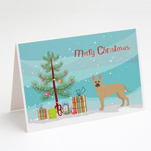 Load image into Gallery viewer, Shepherd Pit Mix #2 Christmas Tree Greeting Cards -  Blank Note Cards – 8-Pack of Artist-Designed Cards with Envelopes
