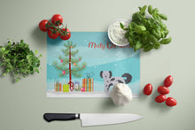 Load image into Gallery viewer, Shih Poo Christmas Tree Glass Cutting Boards – Durable, Decorative Kitchen Art Large CK3872LCB