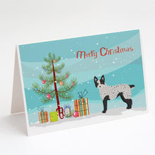 Load image into Gallery viewer, Texas Heeler Christmas Tree Greeting Cards -  Blank Note Cards – 8-Pack of Artist-Designed Cards with Envelopes