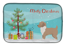 Load image into Gallery viewer, Yorkiepoo #2 Christmas Tree Dish Drying Mat – Absorbent, Artistic Kitchen Essentials CK3883DDM