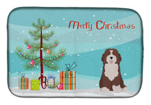 Load image into Gallery viewer, Bernedoodle #2 Christmas Tree Dish Drying Mat – Absorbent, Artistic Kitchen Essentials CK3886DDM