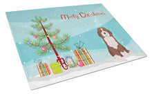 Load image into Gallery viewer, Bernedoodle #2 Christmas Tree Glass Cutting Boards – Durable, Decorative Kitchen Art Large CK3886LCB
