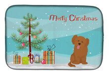 Load image into Gallery viewer, Shih Poo #3 Christmas Tree Dish Drying Mat – Absorbent, Artistic Kitchen Essentials CK3891DDM