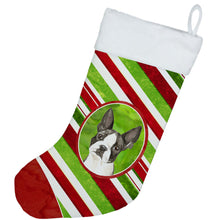 Load image into Gallery viewer, Boston Terrier Christmas Candy Stripe Christmas Stocking CK4104CS
