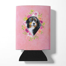 Load image into Gallery viewer, Bernese Mountain Dog Pink Flowers Can or Bottle Hugger CK4118CC