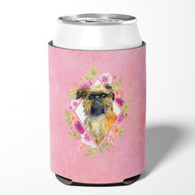 Load image into Gallery viewer, Brussels Griffon Pink Flowers Can or Bottle Hugger CK4123CC