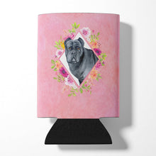 Load image into Gallery viewer, Cane Corso Pink Flowers Can or Bottle Hugger CK4125CC
