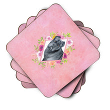 Load image into Gallery viewer, Cane Corso Pink Flowers Coasters - Set of 4 Lightweight Foam, Absorbent Drink Coasters  CK4125FC