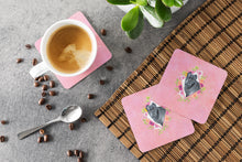 Load image into Gallery viewer, Cane Corso Pink Flowers Coasters - Set of 4 Lightweight Foam, Absorbent Drink Coasters  CK4125FC