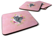 Load image into Gallery viewer, Cane Corso Pink Flowers Coasters - Set of 4 Lightweight Foam, Absorbent Drink Coasters  CK4125FC