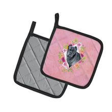 Load image into Gallery viewer, Cane Corso Pink Flowers Pot Holders - Set of 2 - Heat-Resistant Kitchen Essentials CK4125PTHD