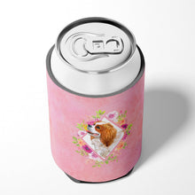Load image into Gallery viewer, Cavalier King Charles Spaniel Pink Flowers Can or Bottle Hugger CK4126CC