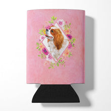 Load image into Gallery viewer, Cavalier King Charles Spaniel Pink Flowers Can or Bottle Hugger CK4126CC