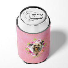 Load image into Gallery viewer, Chinese Crested Pink Flowers Can or Bottle Hugger CK4130CC