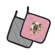 Load image into Gallery viewer, Chinese Crested Pink Flowers Pot Holders - Set of 2 - Heat-Resistant Kitchen Essentials CK4130PTHD