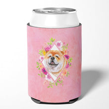 Load image into Gallery viewer, Chow Chow #2 Pink Flowers Can or Bottle Hugger CK4132CC
