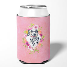 Load image into Gallery viewer, Dalmatian Pink Flowers Can or Bottle Hugger CK4137CC