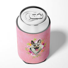 Load image into Gallery viewer, Eastern German Shepherd Pink Flowers Can or Bottle Hugger CK4139CC