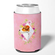 Load image into Gallery viewer, Jack Russell Terrier #2 Pink Flowers Can or Bottle Hugger CK4142CC
