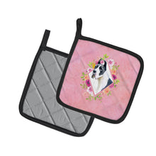 Load image into Gallery viewer, Great Dane Pink Flowers Pot Holders - Set of 2 - Heat-Resistant Kitchen Essentials CK4150PTHD
