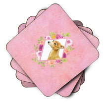 Load image into Gallery viewer, Italian Greyhound Pink Flowers Coasters - Set of 4 Lightweight Foam, Absorbent Drink Coasters  CK4154FC