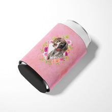 Load image into Gallery viewer, German Shorthaired Pointer Pink Flowers Can or Bottle Hugger CK4157CC