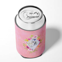 Load image into Gallery viewer, Maltese Pink Flowers Can or Bottle Hugger CK4159CC