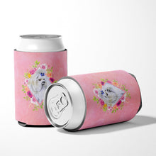 Load image into Gallery viewer, Maltese Pink Flowers Can or Bottle Hugger CK4159CC