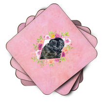 Load image into Gallery viewer, Newfoundland Pink Flowers Coasters - Set of 4 Lightweight Foam, Absorbent Drink Coasters  CK4163FC