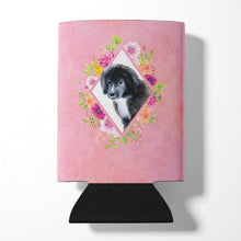 Load image into Gallery viewer, Newfoundland Puppy Pink Flowers Can or Bottle Hugger CK4164CC