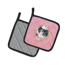 Load image into Gallery viewer, Papillon Pink Flowers Pot Holders - Set of 2 - Heat-Resistant Kitchen Essentials CK4165PTHD