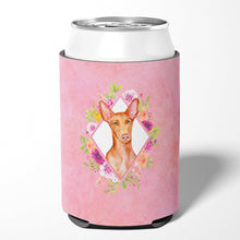 Load image into Gallery viewer, Pharaoh Hound Pink Flowers Can or Bottle Hugger CK4168CC
