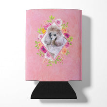 Load image into Gallery viewer, Standard Grey Poodle Pink Flowers Can or Bottle Hugger CK4173CC