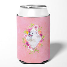Load image into Gallery viewer, Samoyed Pink Flowers Can or Bottle Hugger CK4177CC