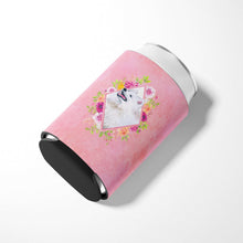 Load image into Gallery viewer, Samoyed Pink Flowers Can or Bottle Hugger CK4177CC