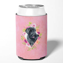Load image into Gallery viewer, Giant Schnauzer Pink Flowers Can or Bottle Hugger CK4178CC