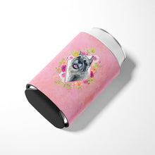 Load image into Gallery viewer, Schnauzer Pink Flowers Can or Bottle Hugger CK4179CC