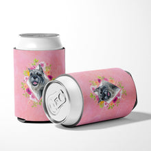 Load image into Gallery viewer, Schnauzer Pink Flowers Can or Bottle Hugger CK4179CC