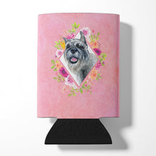 Load image into Gallery viewer, Schnauzer Pink Flowers Can or Bottle Hugger CK4179CC