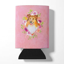 Load image into Gallery viewer, Sheltie Shetland Sheepdog Pink Flowers Can or Bottle Hugger CK4182CC